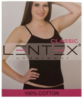 Майка женская Lentex Classic Style, черная, р.48/50 (L)