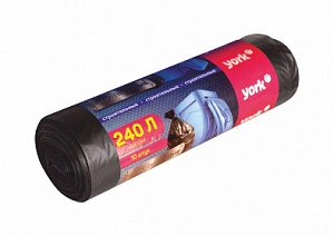 Мешки для мусора 240 л/10 шт 85х125 см &quot;YORK&quot; 902230