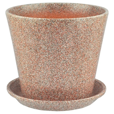 Горшок керамический Глянец, Элегант, камень коричневый, d 20 см, 3,2 л