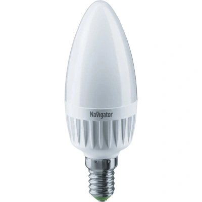 Лампа светодиодная Navigator NLL-C37-7-230-4K-E14-FR, свеча, 7 Вт, 560lm, 4000К