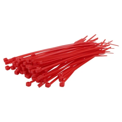 Набор хомутов Сибртех, пластиковые, красные, 3,6х200 мм, 100 шт